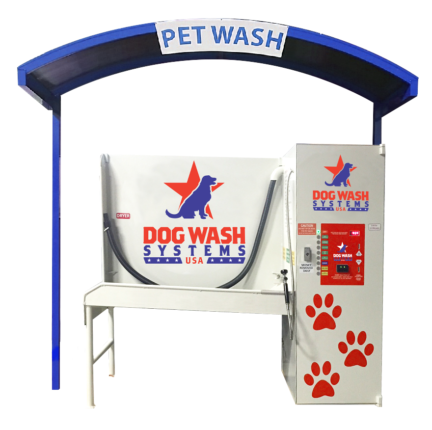 APW Awning Red Pet Wash Under Awning