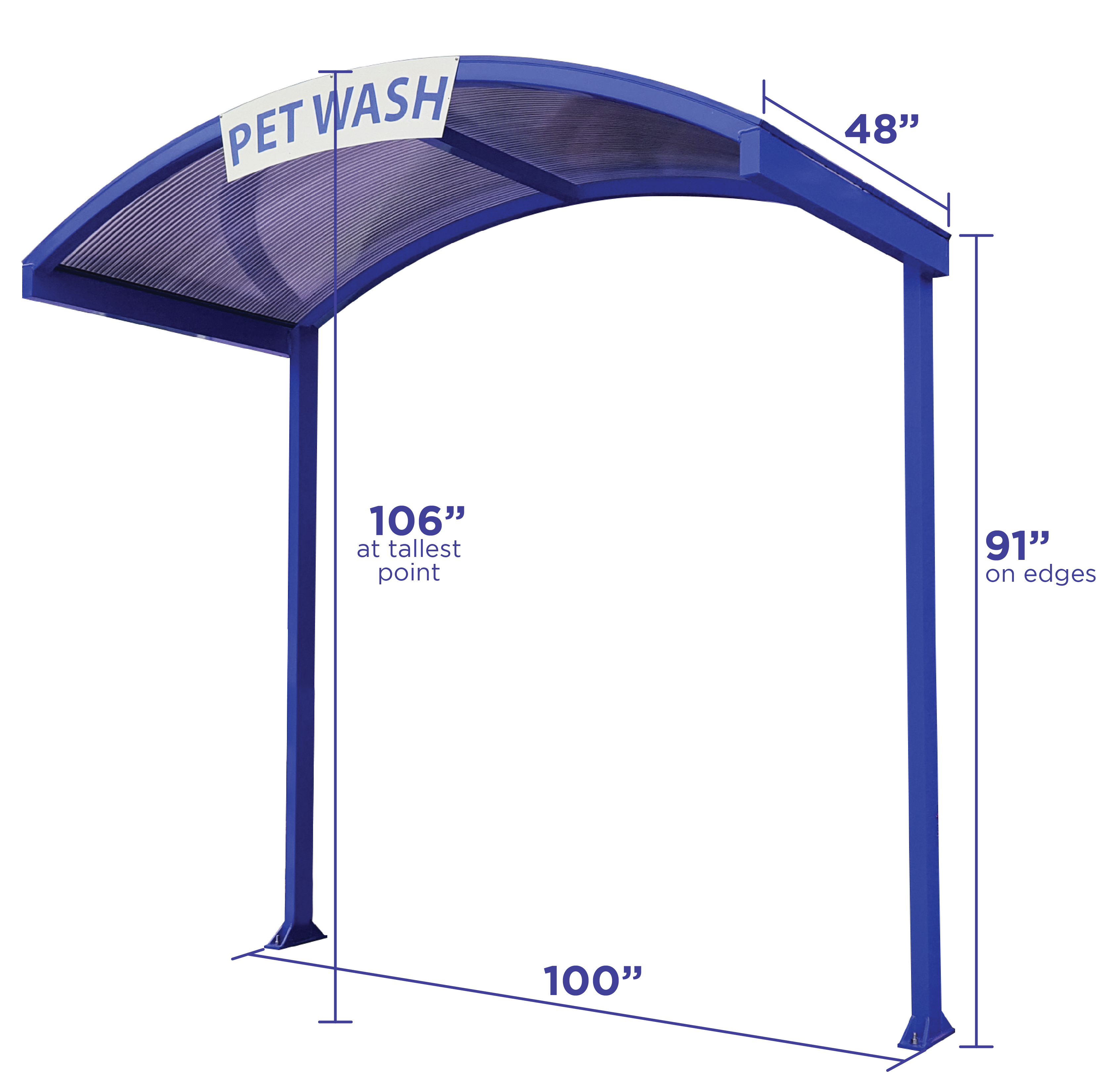 Flip-Tub Awning Quarter Red Measurements Awning with Measurements